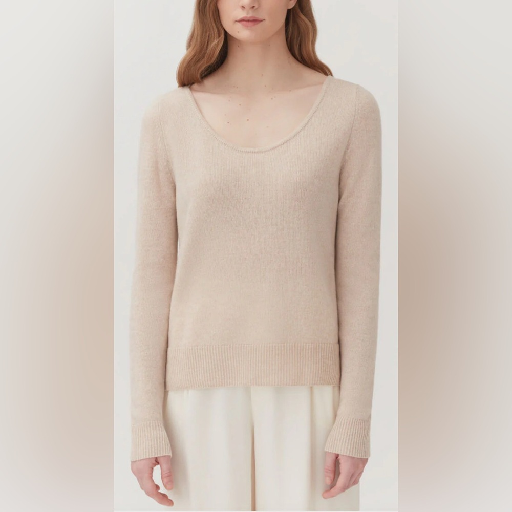 NWT Cuyana Single-Origin Cashmere Scoop Neck Sweater